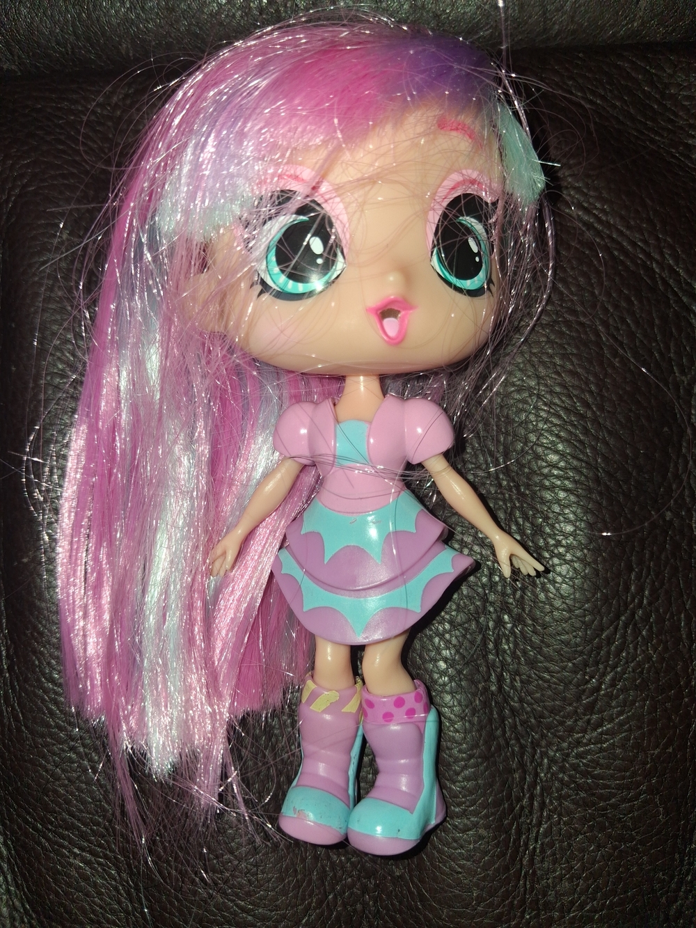 Pink & Aqua Fashion Doll with Long Pastel Hair